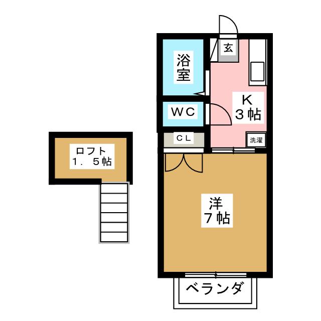 大石ハイツＡの間取り