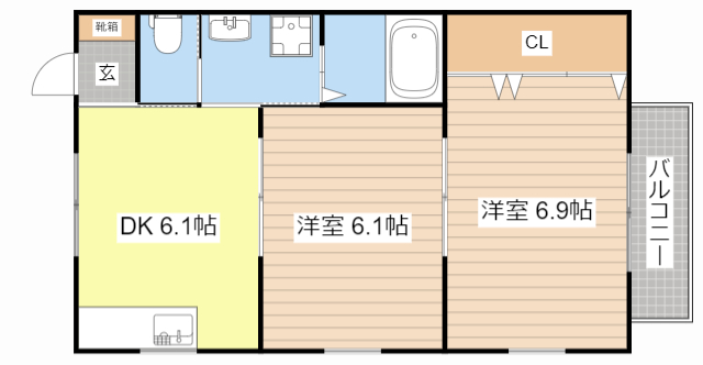 ふくらの森ハイツの間取り