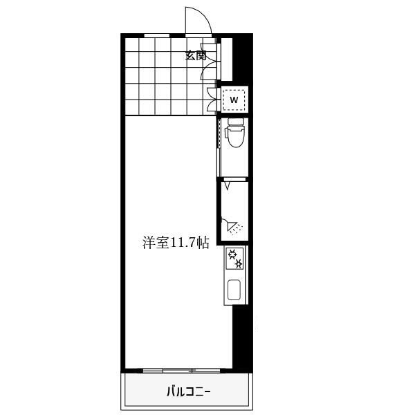 墨田区緑のマンションの間取り