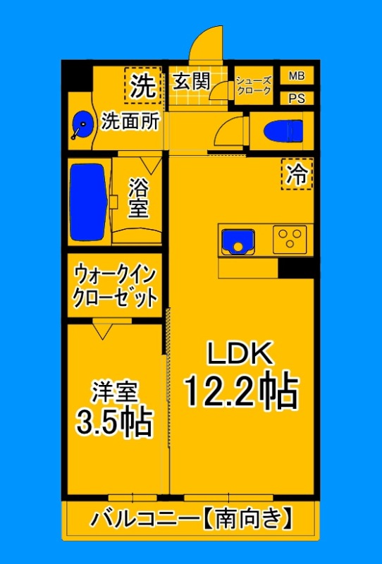 大阪市住吉区墨江のアパートの間取り