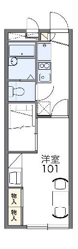 【レオパレスＢＬＵＥ　ＴＲＥＥの間取り】