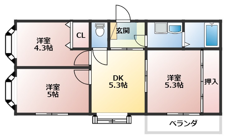 スマイルコート小田原の間取り