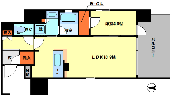 OPUS RESIDENCE SHINSAIBASHI SOUTHの間取り