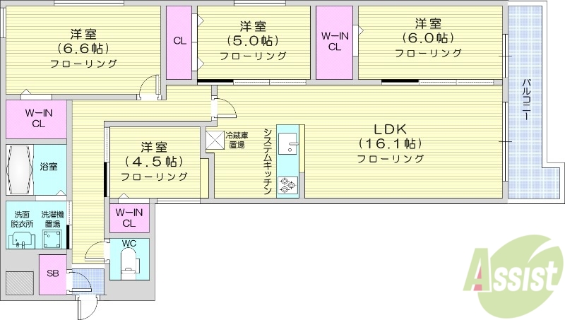 S-RESIDENCE宮の森の間取り