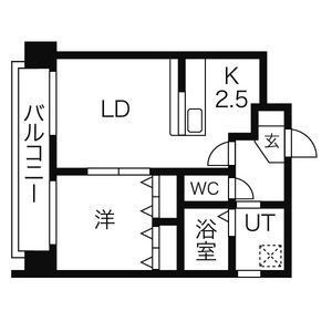 【札幌市白石区南郷通のマンションの間取り】