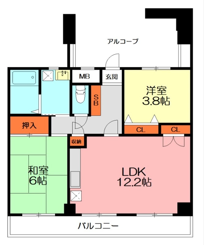 横浜市泉区領家のマンションの間取り