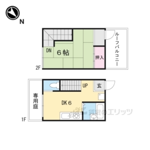 蒲生郡日野町大字山本のアパートの間取り