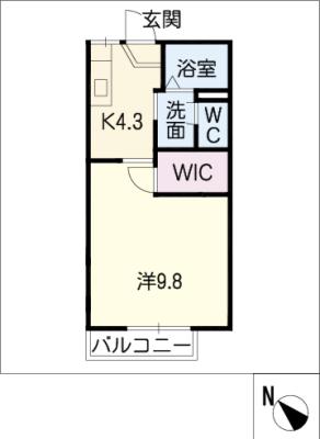 ＶＩＬＬＡ中島　Ａ棟の間取り