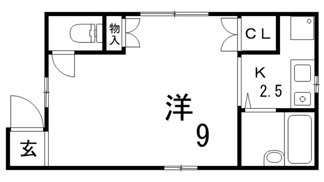 アシケンハイツ2の間取り