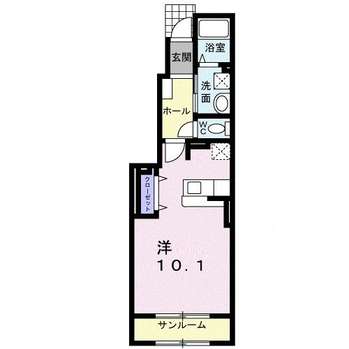 【小千谷市城内のアパートの間取り】