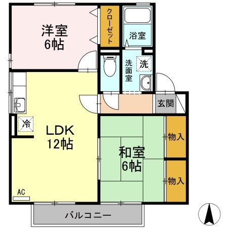 サンライズハイツ　Ｂ棟の間取り