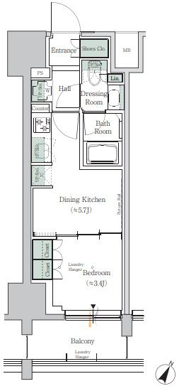 ONE ROOF RESIDENCE TAMACHIの間取り