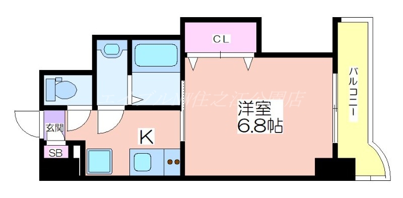 ラグゼ住之江の間取り