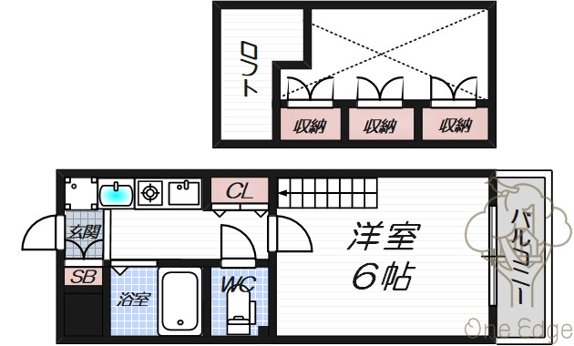 大阪市北区豊崎のマンションの間取り