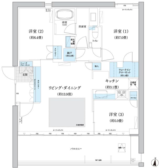 ガーデニエール砧　ＷＥＳＴの間取り