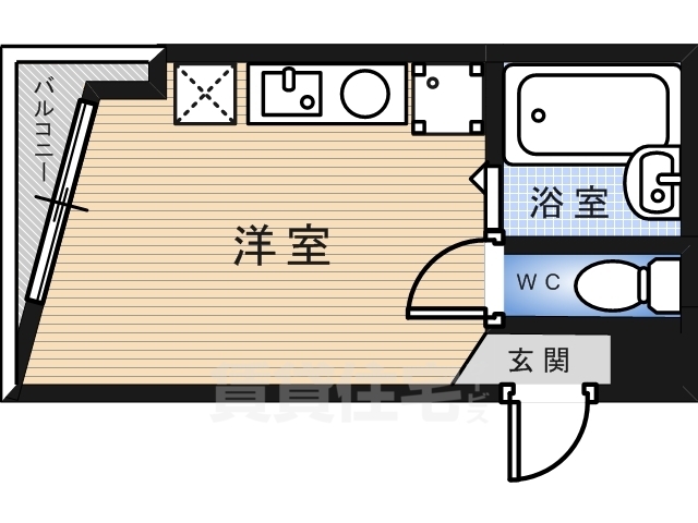 堺市東区白鷺町のマンションの間取り