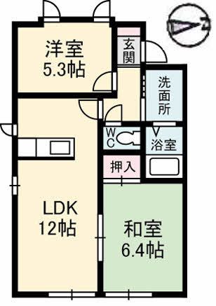 サニーズ福庭　Ｂ棟の間取り