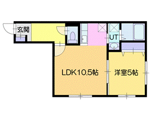 北広島市東共栄のマンションの間取り