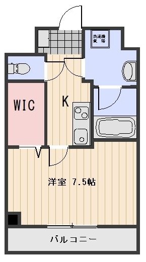 岡山市中区中納言町のマンションの間取り