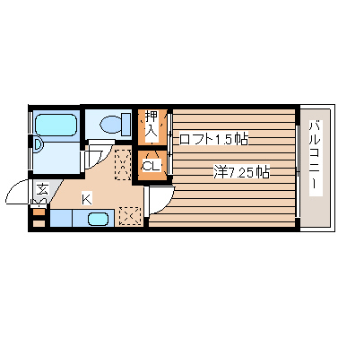 花壇ハイツの間取り