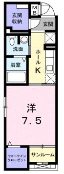 倉敷市川西町のマンションの間取り