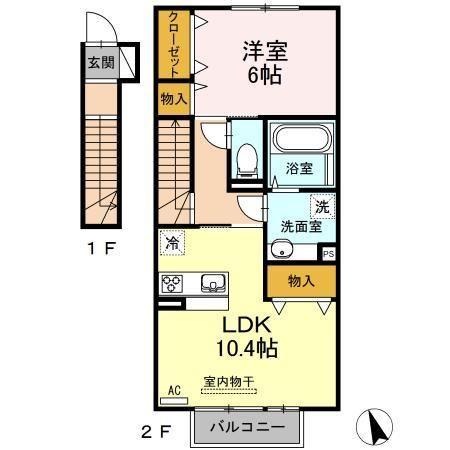 セジュールK　Iの間取り