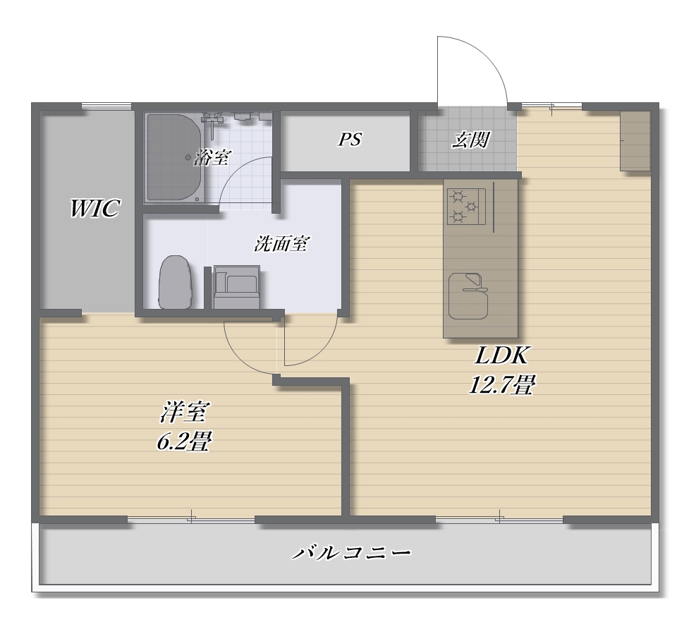 コム四日市の間取り