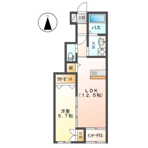 【中郡大磯町国府本郷のアパートの間取り】