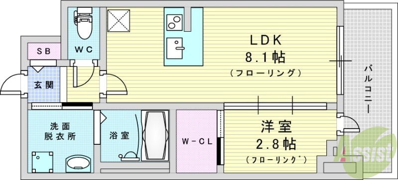 セレニテ江坂グランデの間取り