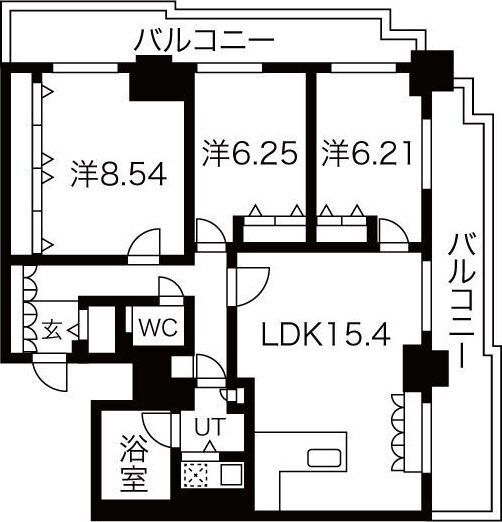 パシフィックタワー札幌の間取り