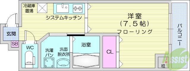 フィットエル仙台一番町の間取り