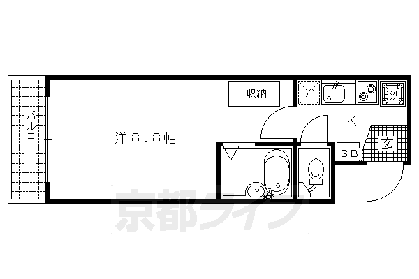 【京都市上京区道正町のマンションの間取り】