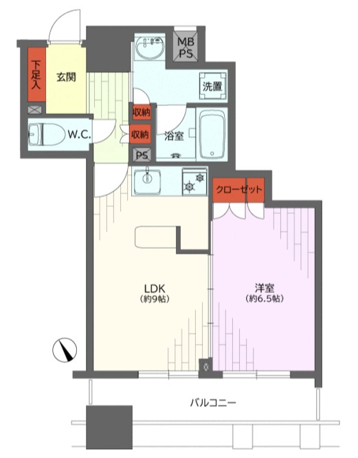 渋谷区代々木のマンションの間取り