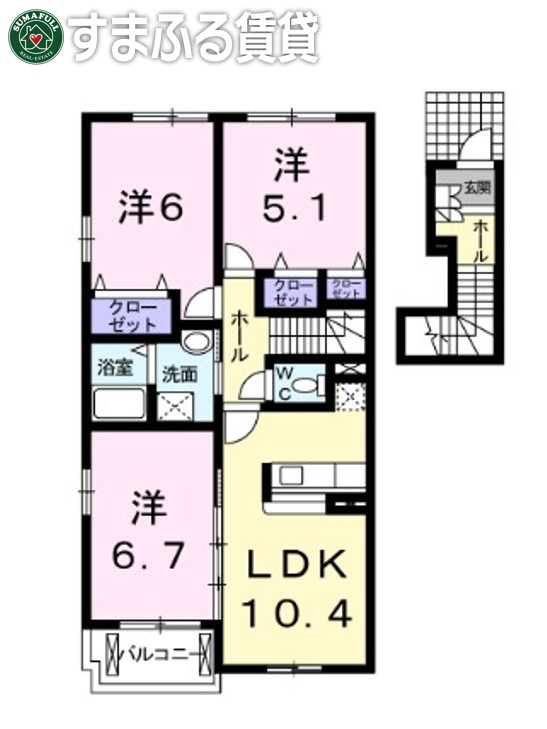 サンリット　タウンAの間取り