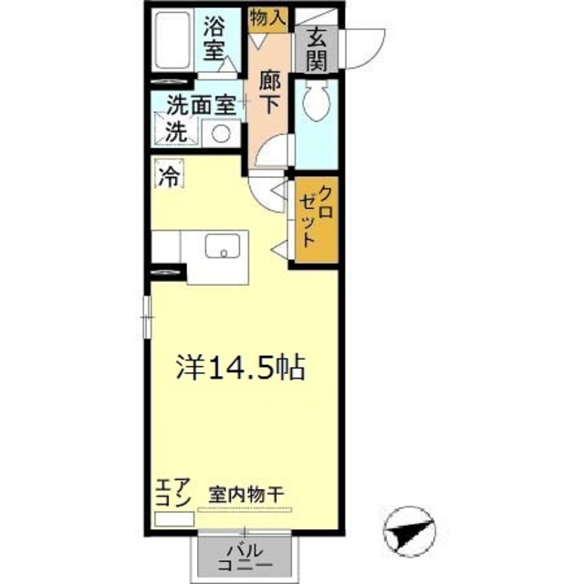 和歌山市松江西のアパートの間取り