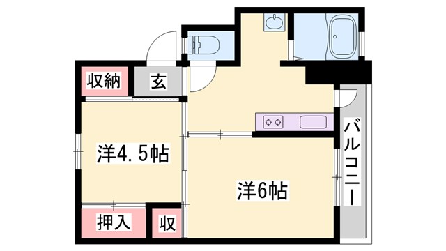 ビレッジハウス北条第二の間取り