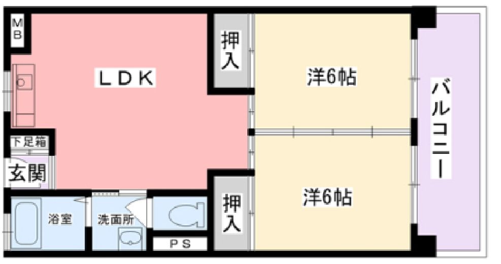 東甲子園ハイツの間取り