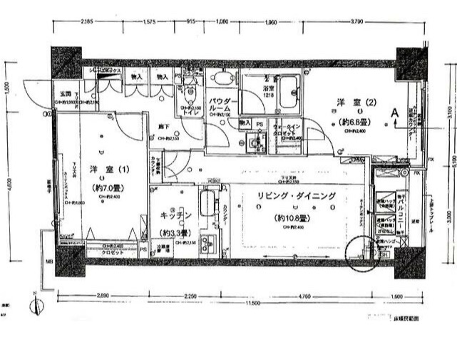 新宿区歌舞伎町のマンションの間取り