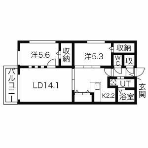 フレシールN20美香保公園の間取り