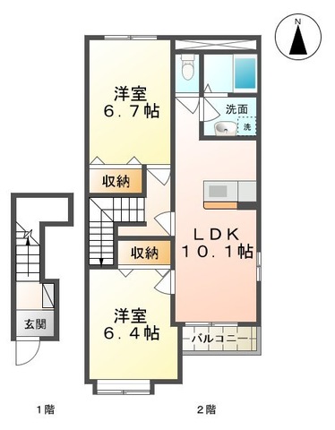 サンフィット・中田の間取り