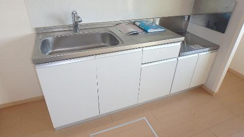 キッチン　２口ガスコンロが置ける流し台♪