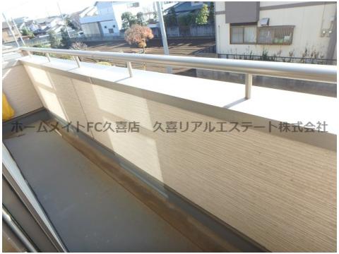 バルコニー　同建物別号室　開放感がある！バルコニーで！お洗濯らくらく！