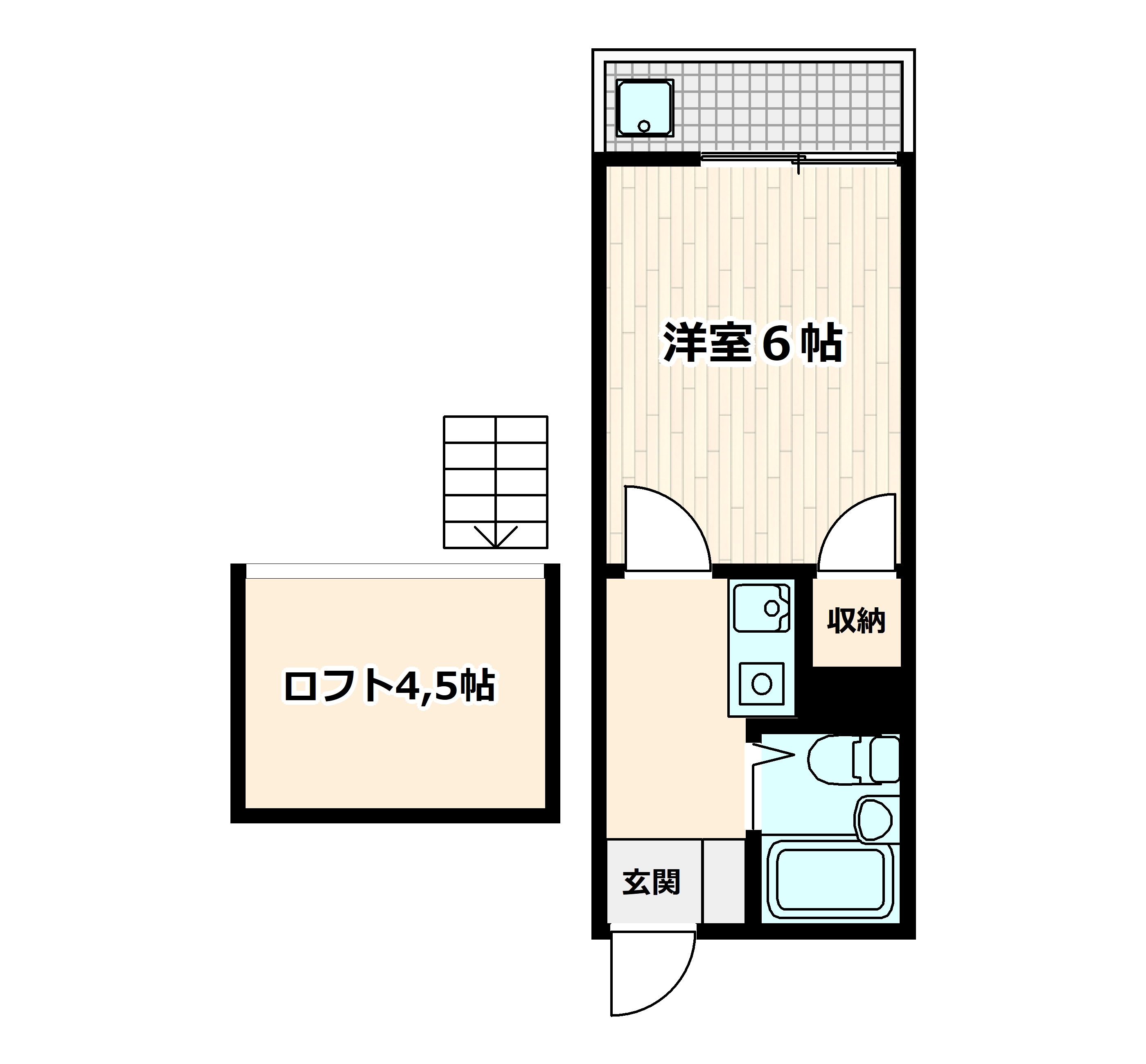 東京メトロ有楽町線 地下鉄成増駅 徒歩10分 2階建 築41年の間取り写真
