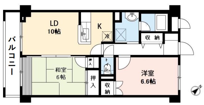 東京メトロ東西線 西葛西駅 徒歩13分 4階建 築30年の間取り写真