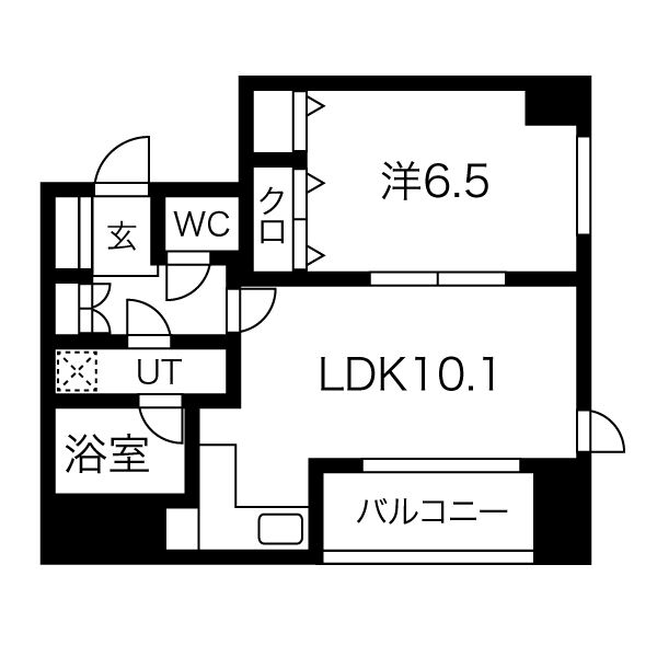 朝日プラザアクシス南11条の間取り写真