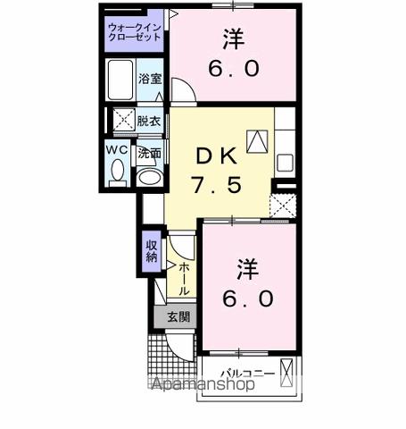西鉄天神大牟田線 西鉄福岡駅 バス乗車時間：39分 最寄りバス停で下車 徒歩2分 2階建 築9年の間取り写真