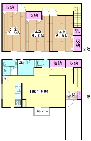貸家02の間取り写真