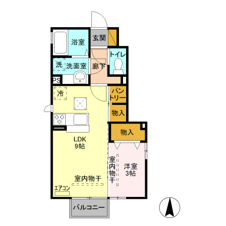 プラシエンテ　Bの間取り