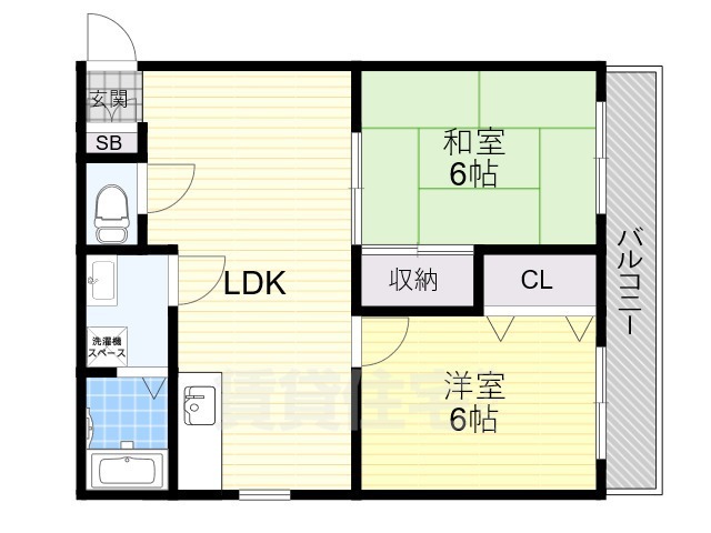 摂津市昭和園のマンションの間取り