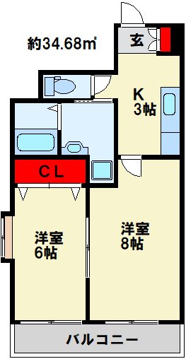 プリンセス香春口の間取り